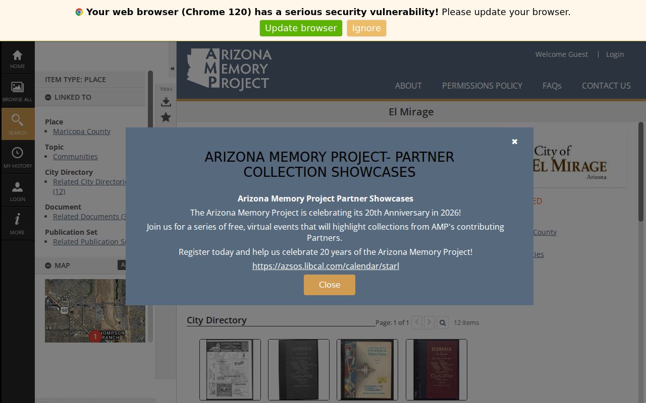 El Mirage city directory holdings in Arizona Memory Project