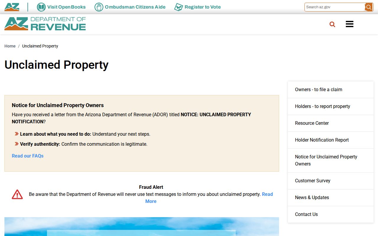 El Mirage residents directory Arizona unclaimed property search